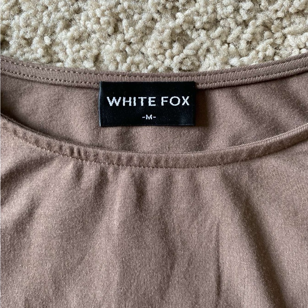 brown white fox long sleeve